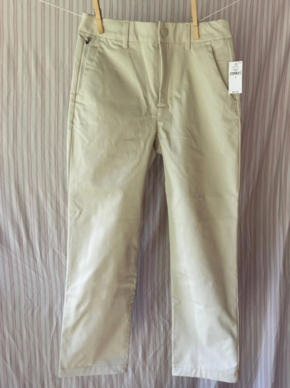 GAP Boys Cream Straight-Leg Chino Pants NWT